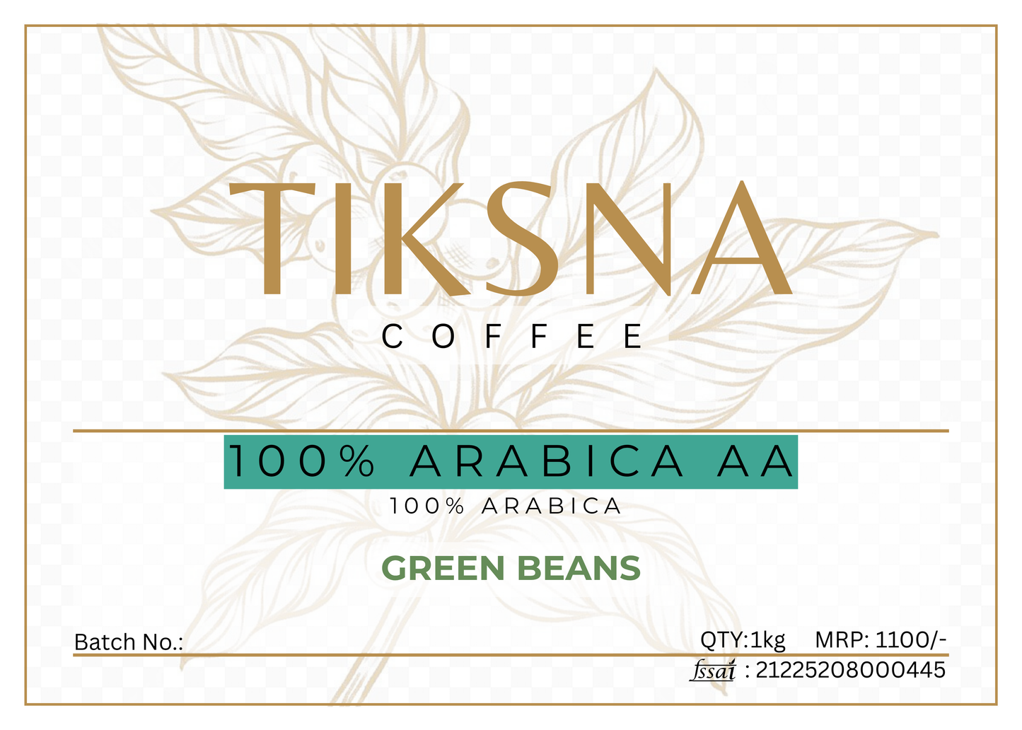 100% Arabica AA Green Coffee Beans